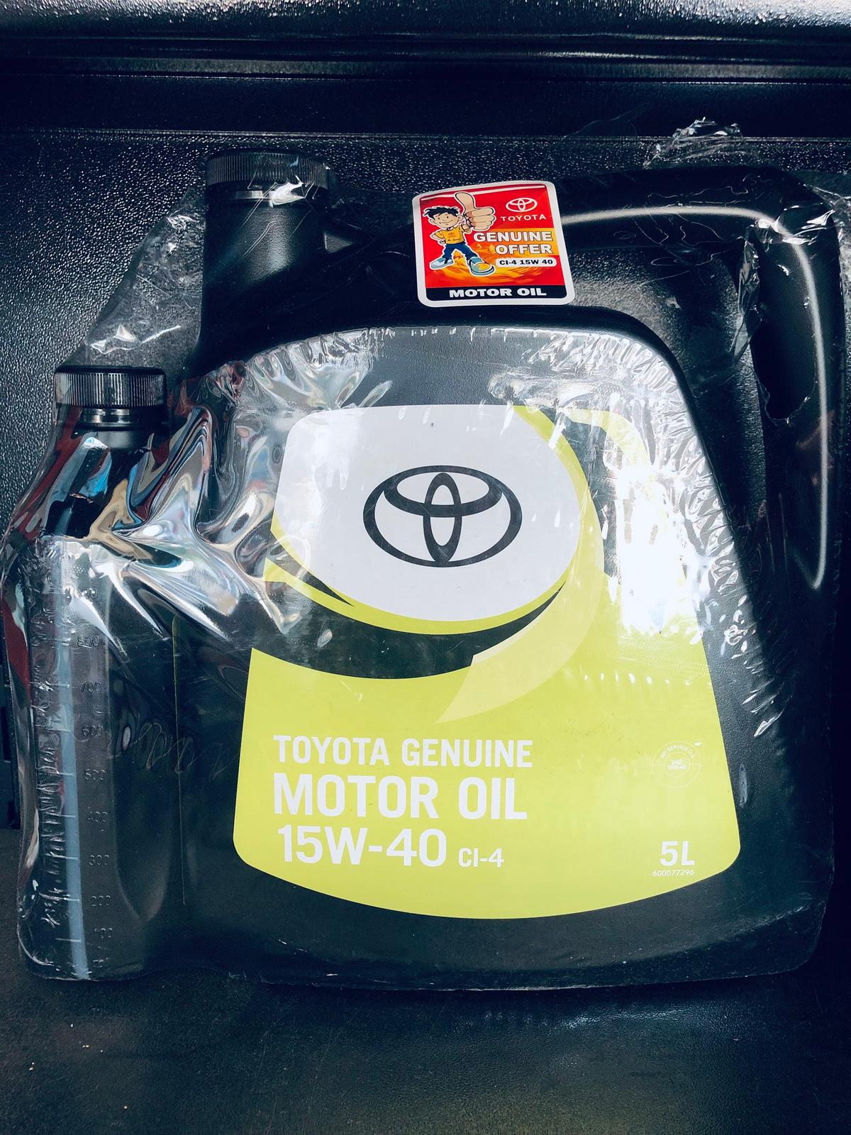 TOYOTA MOTOR OIL CI-4 15W40 TOYOTA 6L